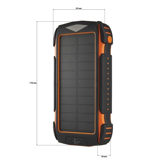 УМБ PowerBank із сонячною панеллю, повербанк КВАНТ SC27 20000mAh | Зображення 1