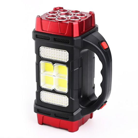 Кемпінговий ліхтар з сонячною панеллю та PowerBank, 2400mAh, USB, Hurry Bolt HB-1678, Червоний / Ручний LED ліхтар | Зображення 6