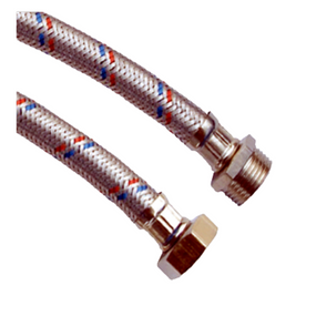 Шланг підводка для води в нержавіючій обмотці 50см 15/15мм 1/2"*1/2" гайка/штуцер EuroAqua