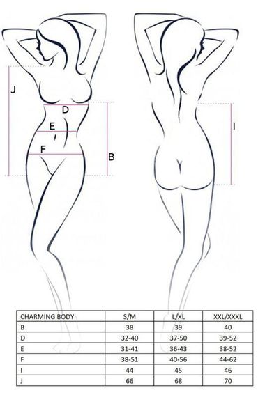 Боді Passion CHARMING BODY L/XL, black Sex Aura | Зображення 2