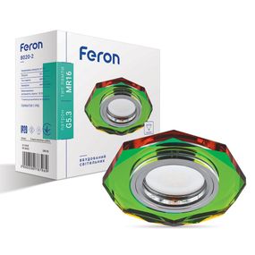Вбудований світильник Feron 8020-2 під лампу 5-мультиколор