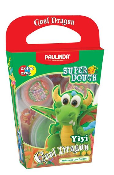 Масса для лепки Paulinda Super Dough Cool Dragon Дракон зеленый PL-081378-13 (PL-081378-13)