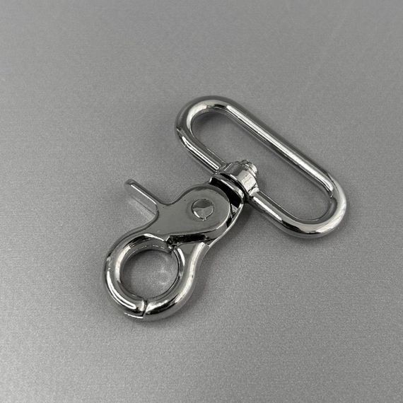 Карабин для сумки 38 мм, никель - 5,5 см