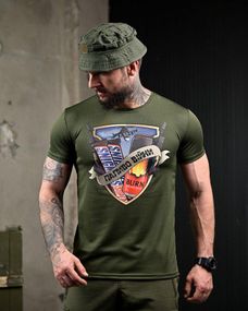 Тактична потоотвідна футболка Паліво oliva ПП7724