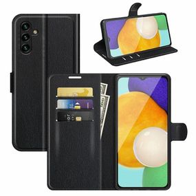 Чохол книжка з кишенями для карт на Samsung Galaxy A04s колір Чорний
