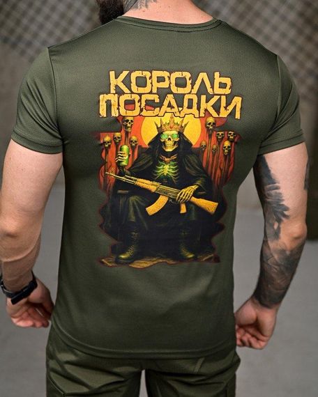 Тактична водовідпірна футболка Король посадки oliva ПП7844 | Зображення 3