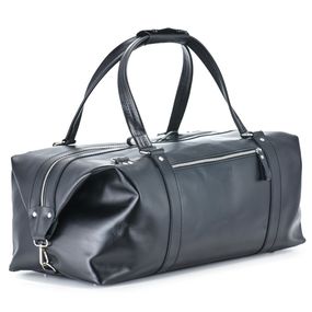 Шкіряна дорожня сумка Skin and Skin Stout L 55х27х23 см Чорна (BB01BL-L)