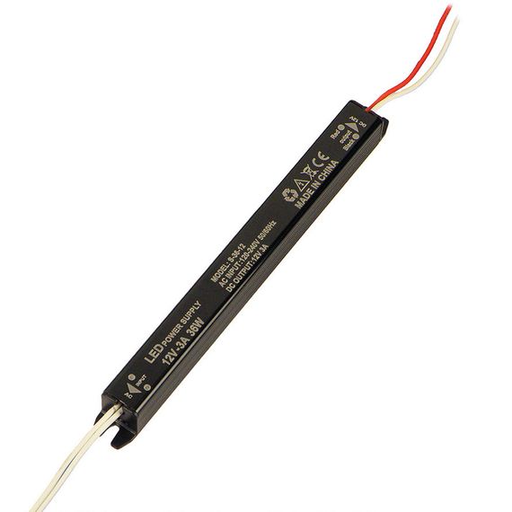 Імпульсний блок живлення герметичний PSW12-36 12В 3А (36Вт) IP20 (192x18x18)