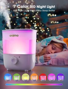 Увлажнитель Oraimo для спальни, увлажнитель с прохладным туманом и верхним наполнением