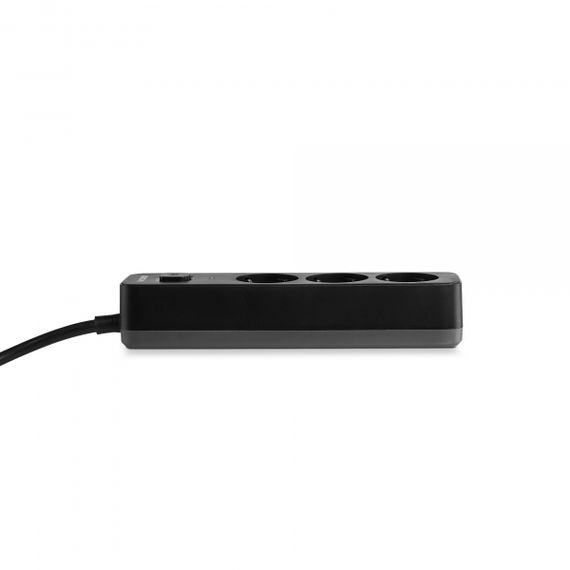 Мережевий подовжувач VIDEX ONCORD з/з 3п 3м (3x1.5мм) з кнопкою Black | Зображення 4