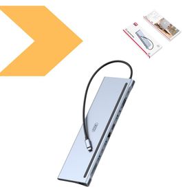 Хаб USB XO HUB010 12 у 1 сірий XPRO (MAW-44889_1729)