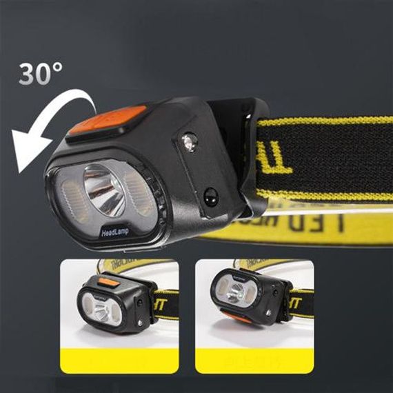 Ліхтар QU-266 налобний 2303-XPE+4SMD(yellow+red) | Зображення 2