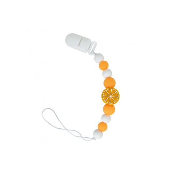 Силіконовий ланцюжок для пустушки "Апельсин" MGZ-0523-2 довжина 24 см
