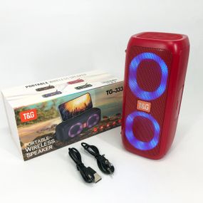 Портативная колонка TG333 2x5W с RGB подсветкой. SP-259 Цвет: красный