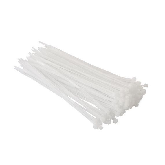 Хомут пластиковий білий (стійка нейлонова), 2.5x150 мм INTERTOOL TC-25151 | Зображення 1