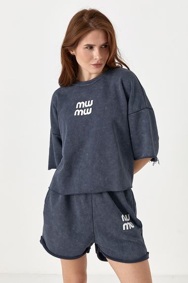 Спортивний костюм Miu Miu із шортами - темно-сірий цвет, L (є розміри) | Зображення 2