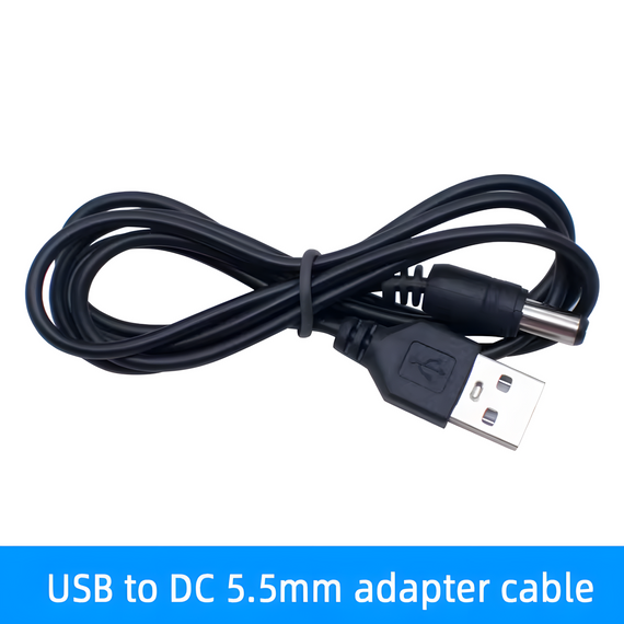 USB кабель живлення DC 5V з роз'ємом 2.1 x 5.5 мм для під'єднання роутера від powerbank | Зображення 1