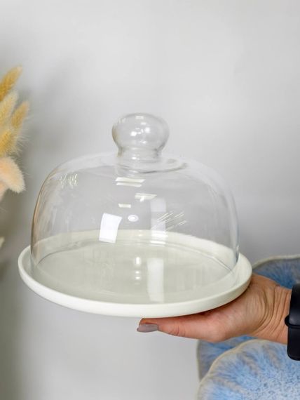 Тортовниця OLens White kitchen 8030-321 20.5х22 см біла | Зображення 3