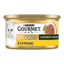 Gourmet Gold Консерви для кішок соковита насолода з куркою. 85 г