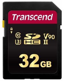 Карта памяти Transcend 32GB SDHC C10 UHS-II U3 R285/W180MB/s 4K (TS32GSDC700S)