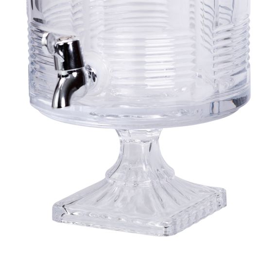 Лимонадниця з краном на підставці скляна 4,5 л прозора HP-19-2 | Зображення 2