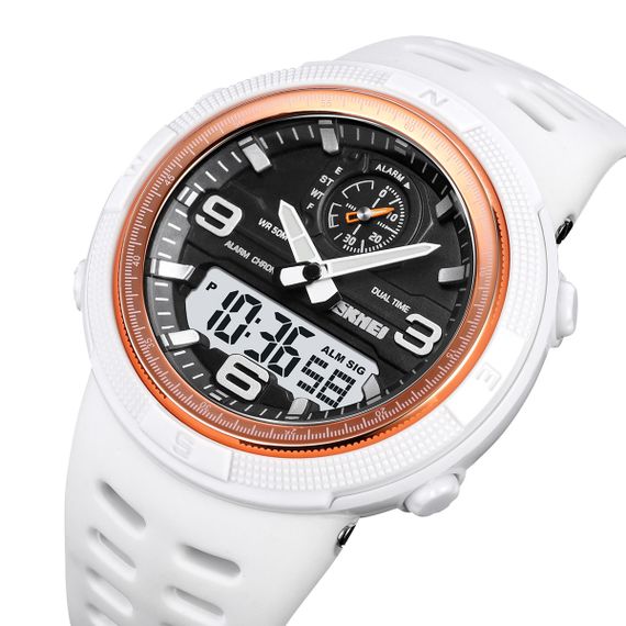 Чоловічий годинник Skmei 1655WTWT White | Зображення 1