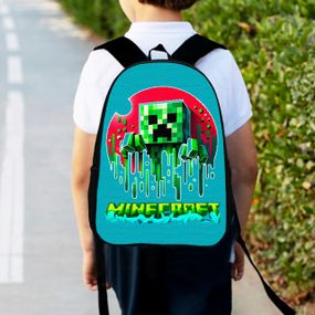 Рюкзак дитячий майнкрафт Кріпер "Minecraft" 34х27см, міський ранець для хлопчика (00520)