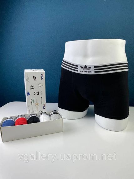 Чоловічі труси Adidas, чоловічі боксери Адідас, бавовняні труси Адідас Преміум якості | Зображення 2