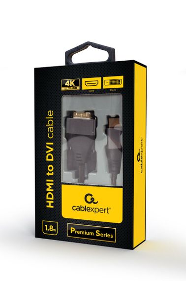 Кабель Cablexpert CC-HDMI-DVI-4K-6, HDMI на DVI, 1.8м | Зображення 2