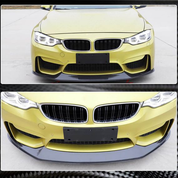 Накладка на передній бампер Lip V7 (для F82/F83, Карбон) для BMW 4 серія F-32 2012-2020 рр | Зображення 4