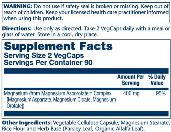 Magnesium Asporotate - 180 vcaps | Зображення 1