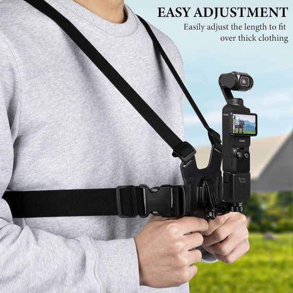 Нагрудне кріплення для екшн-камери для DJI Osmo, Insta360, GoPro Hero, ремінь регульований тримач для Pocket 3, Action5 Pro | Зображення 2