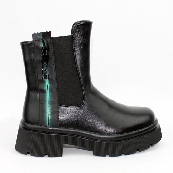 Черевики зимові шкіряні 587146 Чорні 32 33 34 35 36 37