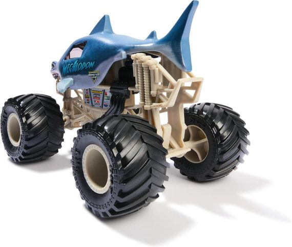 Оригинал Monster Jam Megalodon Монстр-трак 1:24 Акула Мегалодон Металлический кузов | Зображення 5