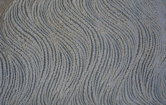 Жаккардовый чехол на диван + 2 кресла Volna с юбкой, ванильный | Зображення 3