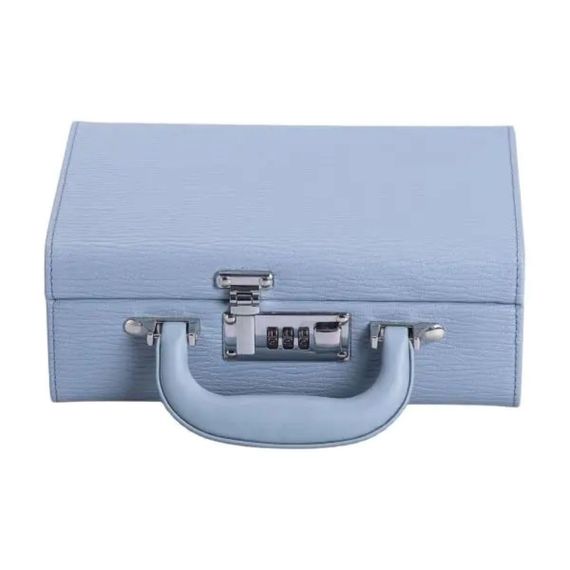 Скринька для прикрас з еко шкіри 2 яруси з кодовим замком органайзер для ювелірних виробів HP-5-24BL | Зображення 6