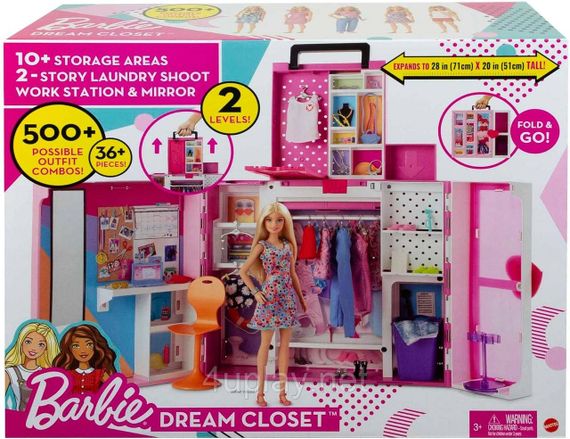 Ігровий набір Барбі Двоповерхова шафа Мрії для ляльки Mattel Barbie Dream Closet Playset