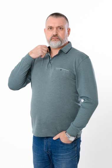 Поло з довгим рукавом чоловіче Носи своє XXL Зелений (p-16542-191348)