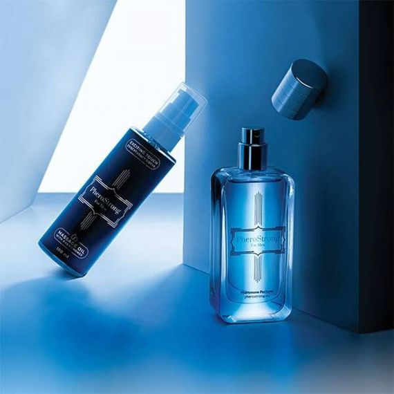 Масажна олія для чоловіків з ароматом та феромонами PheroStrong 100 мл sexstyle | Зображення 2