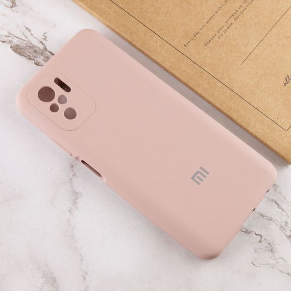 Чехол Silicone Cover Full Camera (AA) для Xiaomi Redmi Note 10 / Note 10s Full camera, Рожевий/Pink Sand | Зображення 3