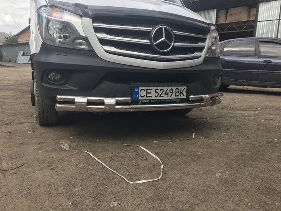 Передняя нижняя дуга Shark (нерж.) 2013-2024 для Mercedes Sprinter | Зображення 4