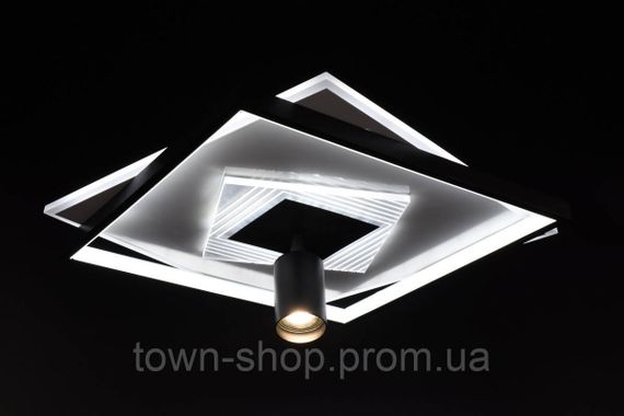 Люстра потолочная LED с пультом X088/500 Черный 10х46х46 см. | Зображення 3