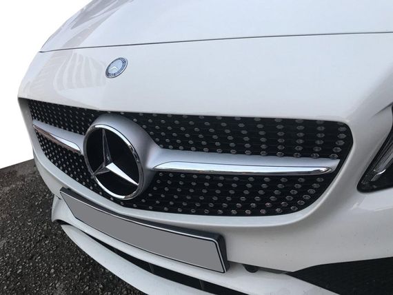 Передня решітка Diamond Silver 2014-2018, без камери для Mercedes C-сlass W205 рр | Зображення 5