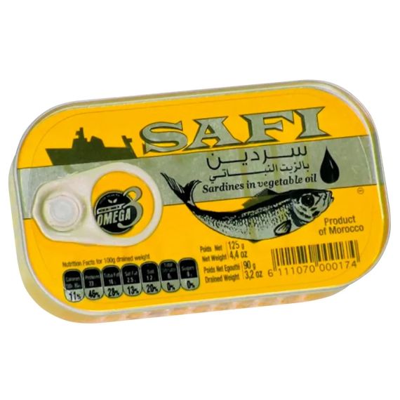 Консерва рибна сардина шматками в олії MK Safi 125 г, ж/б
