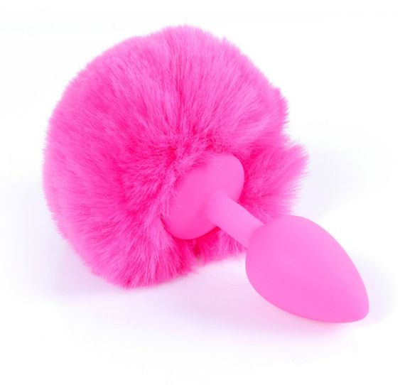 Анальная пробка ( размер S ) с хвостом Boss Series - Silicon PLUG Bunny Tail Pink, BS6400099 sexstyle | Зображення 2