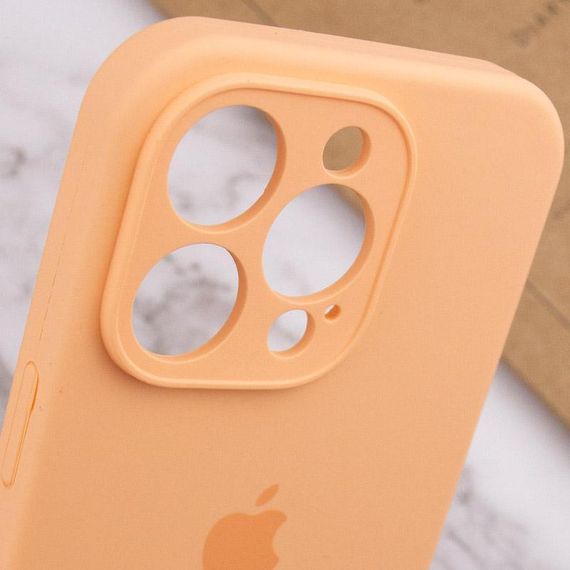Чехол Silicone Case Full Camera Protective (AA) для Apple iPhone 14 Pro (6.1") Оранжевый / Cantaloupe | Зображення 6