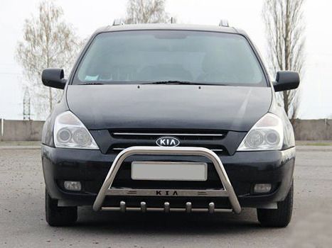 Кенгурятник WT004 (нерж) для Kia Carnival 2002-2013 гг