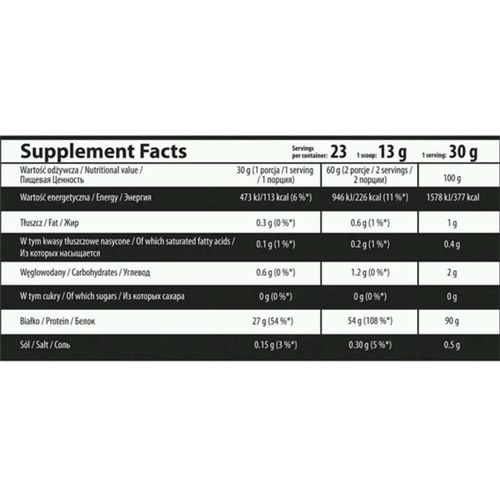 Протеин OstroVit Whey Protein Isolate 700 g /23 servings/ Strawberry | Зображення 1