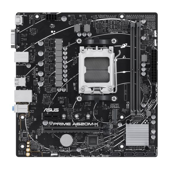Материнcька плата ASUS PRIME A620M-K sAM5 A620 2xDDR5 HDMI D-Sub mATX (90MB1F40-M0EAY0)