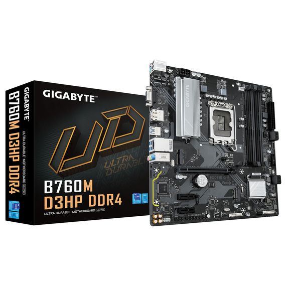 Материнская плата GIGABYTE B760M D3HP DDR4 s1700 b760 4xDDR4 M.2 HDMI DP D-Sub mATX B760M_D3HP_DDR4 | Зображення 3